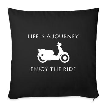ROLLER SPRUCH! GESCHENKIDEE FÜR ROLLERFAHRER - Sofakissenbezug 45 x 45 cm - Schwarz - Vorne