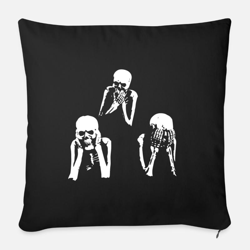 Halloween - Housse de coussin décorative 45 x 45 cm - noir