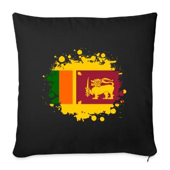 Sri Lanka becks / gift flag South Asia Asia - Sofa pillowcase 17,3'' x 17,3'' (45 x 45 cm) - black - Front