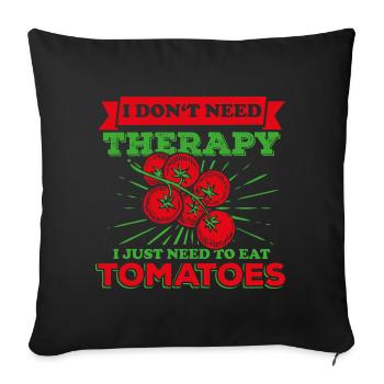 tomatoes - Sofa pillowcase 17,3'' x 17,3'' (45 x 45 cm) - black - Front