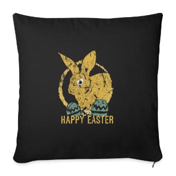 Ostern - Sofakissenbezug 45 x 45 cm - Schwarz - Vorne