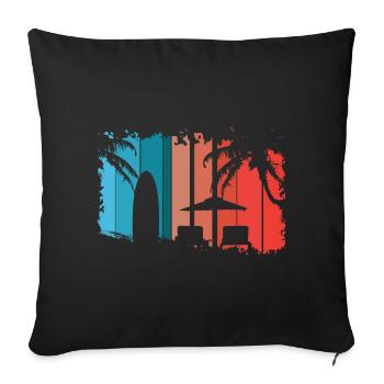 Beach - Sofa pillowcase 17,3'' x 17,3'' (45 x 45 cm) - black - Front