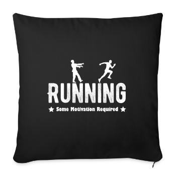 Running Zombie Jogger Fitness Running Gift White - Sofa pillowcase 17,3'' x 17,3'' (45 x 45 cm) - black - Front
