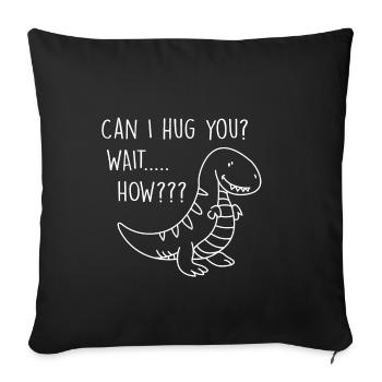 Dinosaurier Hug - Sofakissenbezug 45 x 45 cm - Schwarz - Vorne