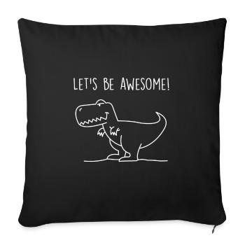 Trex dinosaur dinosaur - Sofa pillowcase 17,3'' x 17,3'' (45 x 45 cm) - black - Front
