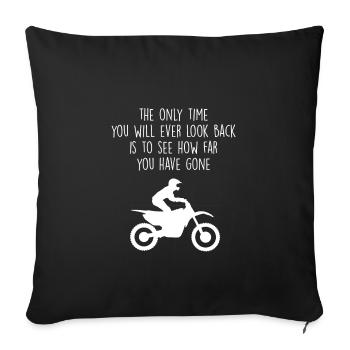 Motocross only time motocross - Sofa pillowcase 17,3'' x 17,3'' (45 x 45 cm) - black - Front