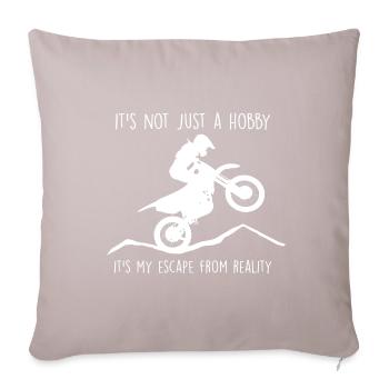 it's not just a hobby motocross passion - Sofa pillowcase 17,3'' x 17,3'' (45 x 45 cm) - light taupe - Front