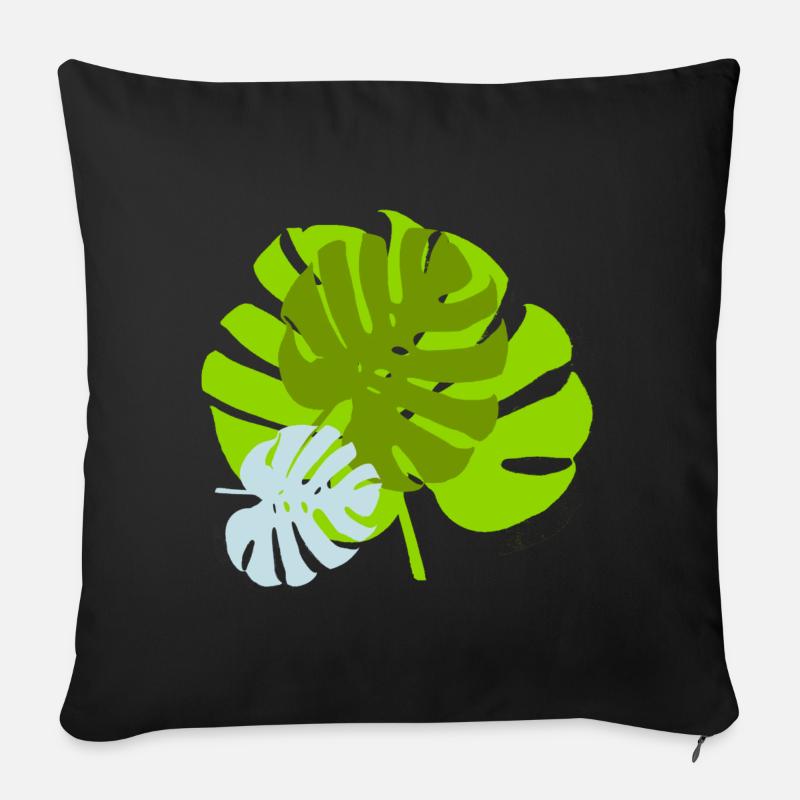 blatt - Sofakissenbezug 45 x 45 cm - Schwarz