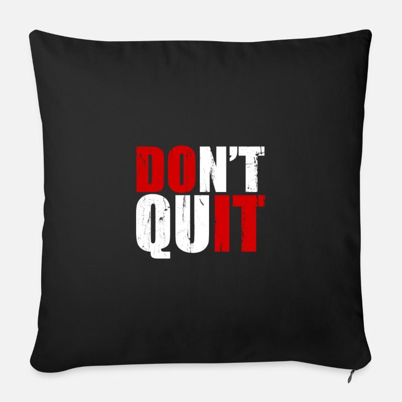 Fitness - Housse de coussin décorative 45 x 45 cm - noir