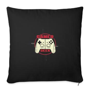 gamer - Sofa pillowcase 17,3'' x 17,3'' (45 x 45 cm) - black - Front
