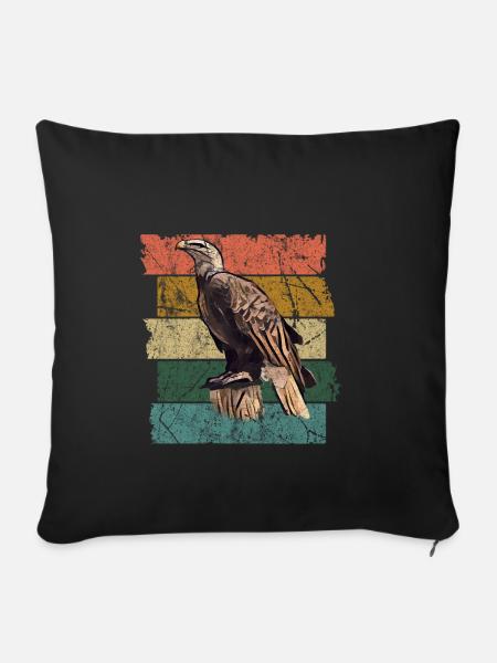 Adler - Sofakissenbezug 45 x 45 cm - Schwarz