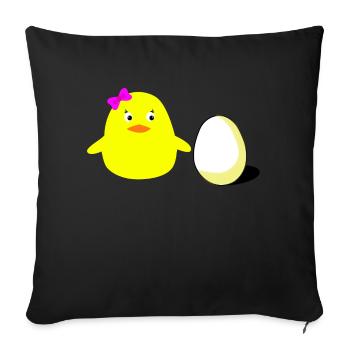 big_sister_chick - Sofa pillowcase 17,3'' x 17,3'' (45 x 45 cm) - black - Front