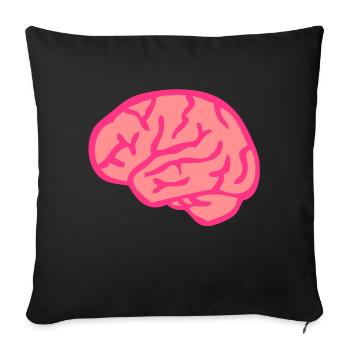 Gehirn Gehirn gehirn Hjerne cervello 111 - Sofakissenbezug 45 x 45 cm - Schwarz - Vorne