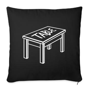 Table dining table furniture object carpenter - Sofa pillowcase 17,3'' x 17,3'' (45 x 45 cm) - black - Front
