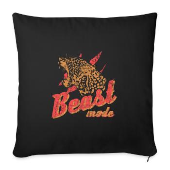 Leopard - Sofakissenbezug 45 x 45 cm - Schwarz - Vorne
