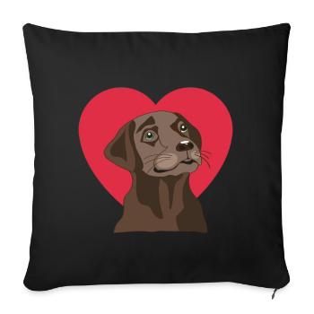 Labrador - Sofa pillowcase 17,3'' x 17,3'' (45 x 45 cm) - black - Front