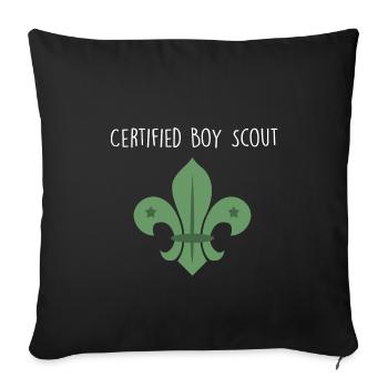 Certified Boy Scout Scout - Sofa pillowcase 17,3'' x 17,3'' (45 x 45 cm) - black - Front