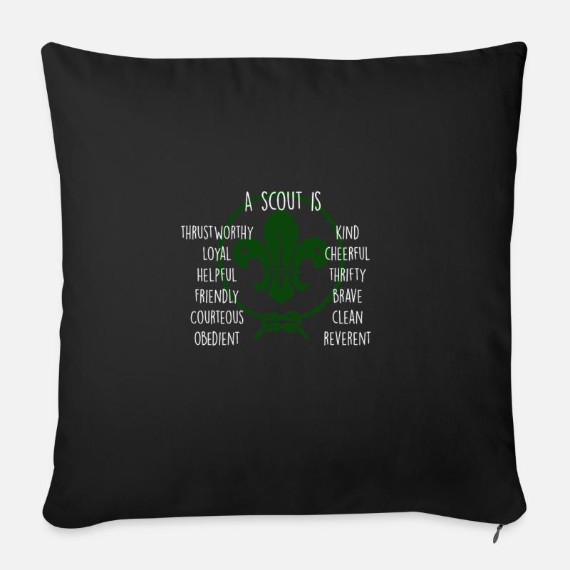 A scout is Pfadfinder - Sofakissenbezug 45 x 45 cm - Schwarz