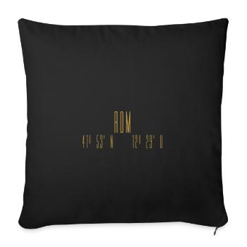 Rom - Sofakissenbezug 45 x 45 cm - Schwarz - Vorne