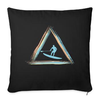 Stand Up Paddle - Sofa pillowcase 17,3'' x 17,3'' (45 x 45 cm) - black - Front