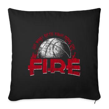Basketball saying - Sofa pillowcase 17,3'' x 17,3'' (45 x 45 cm) - black - Front