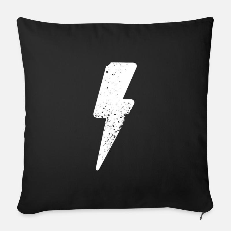 blitz symbol zorn - Sofakissenbezug 45 x 45 cm - Schwarz