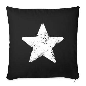 starry star splatter - Sofa pillowcase 17,3'' x 17,3'' (45 x 45 cm) - black - Front