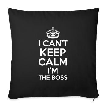 Patron Garder le calme Cadeau Cool - Housse de coussin décorative 45 x 45 cm - noir - Devant