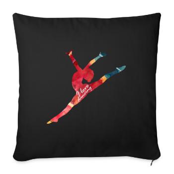 Ballet Dancers - Sofa pillowcase 17,3'' x 17,3'' (45 x 45 cm) - black - Front