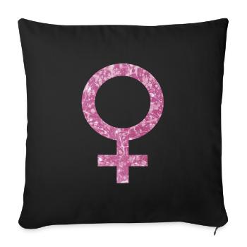 venus e 60 - Sofakissenbezug 45 x 45 cm - Schwarz - Vorne