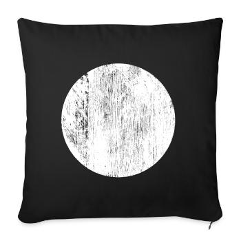 Circle white grunge minimalistic background - Sofa pillowcase 17,3'' x 17,3'' (45 x 45 cm) - black - Front