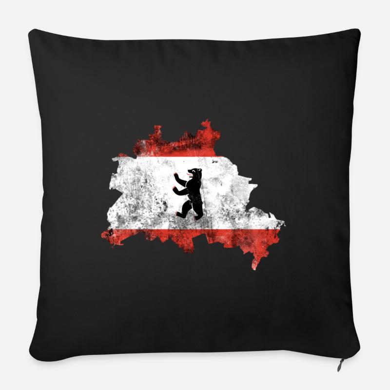 Berlin - Sofa pillowcase 17,3'' x 17,3'' (45 x 45 cm) - black