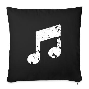 Music Note - Sofa pillowcase 17,3'' x 17,3'' (45 x 45 cm) - black - Front