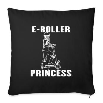 Elektro Roller Princesse E-Roller Idée cadeau - Housse de coussin décorative 45 x 45 cm - noir - Devant