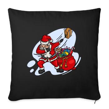 Süßer Dab Dabbing Weihnachtsmann Weihnachten Xmas - Sofakissenbezug 45 x 45 cm - Schwarz - Vorne