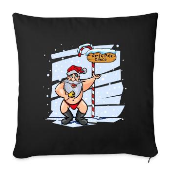 Sweet Santa Claus North Pole Christmas Xmas - Sofa pillowcase 17,3'' x 17,3'' (45 x 45 cm) - black - Front
