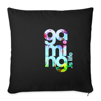 Gamer - Sofakissenbezug 45 x 45 cm - Schwarz - Vorne