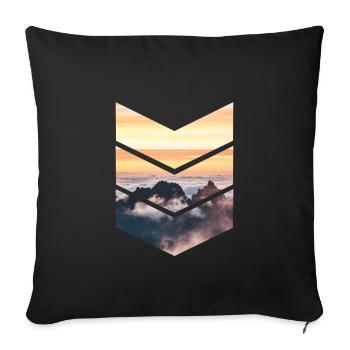 SCHÖNER SONNENAUFGANG ÜBER DEN WOLKEN! GESCHENK - Sofakissenbezug 45 x 45 cm - Schwarz - Vorne