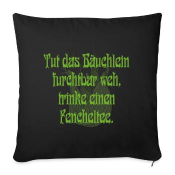 fennel tea - Sofa pillowcase 17,3'' x 17,3'' (45 x 45 cm) - black - Front