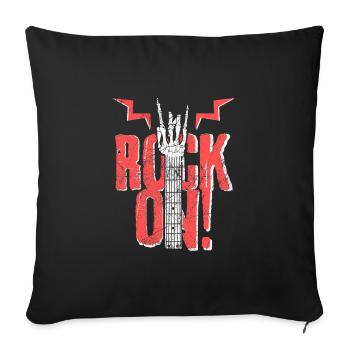 Musique de guitare - Housse de coussin décorative 45 x 45 cm - noir - Devant