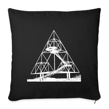 TÉTRAÈDER BLANC - Housse de coussin décorative 45 x 45 cm - noir - Devant