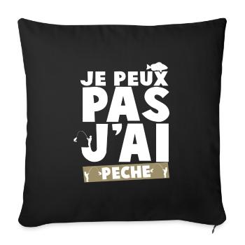 I can't I sinned - Sofa pillowcase 17,3'' x 17,3'' (45 x 45 cm) - black - Front