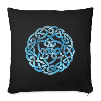 noeud celtique 5 e 78 - Housse de coussin décorative 45 x 45 cm - noir - Devant
