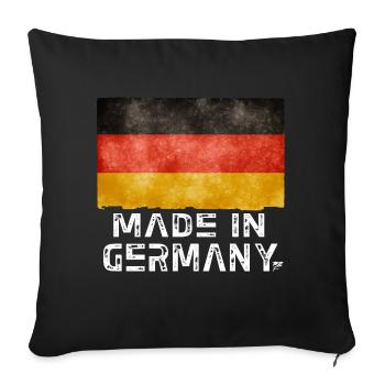 Made in Germany Flag – Distressed Style - Sofa pillowcase 17,3'' x 17,3'' (45 x 45 cm) - black - Front