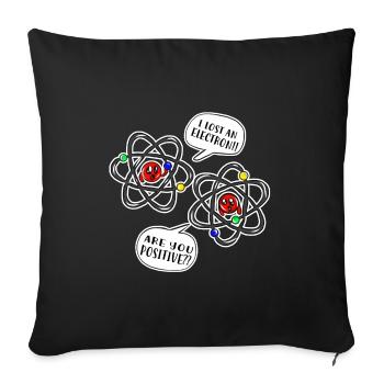 science - Sofa pillowcase 17,3'' x 17,3'' (45 x 45 cm) - black - Front