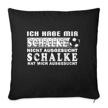Schalke Design pour les vrais fans ! - Housse de coussin décorative 45 x 45 cm - noir - Devant