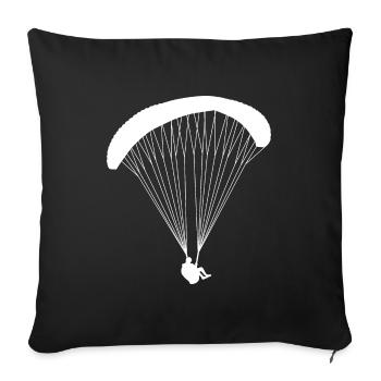 Gleitschirm - Sofakissenbezug 45 x 45 cm - Schwarz - Vorne