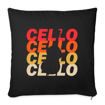 Cello - Sofakissenbezug 45 x 45 cm - Schwarz - Vorne