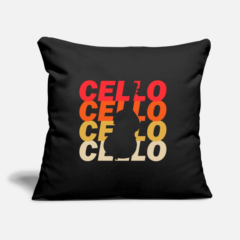 violoncelle Housse de coussin décorative 45 x 45 cm