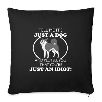 HUSKY - Sofa pillowcase 17,3'' x 17,3'' (45 x 45 cm) - black - Front